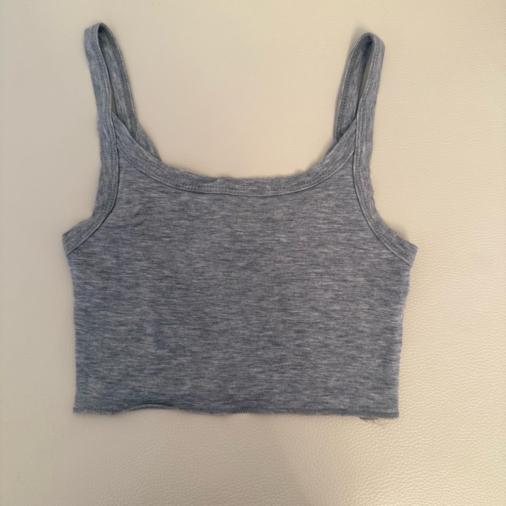 La Hearts Heather Gray Crop Top